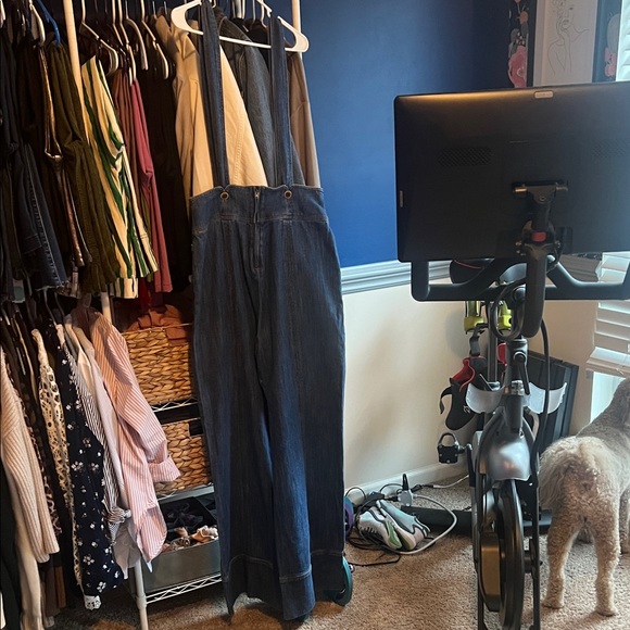 Women's Anthropologie Pilcro and the Letterpress Wide Leg Overalls - Picture 3 of 4